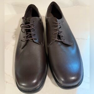 Rockport Margin Oxfords Mens SZ 15 W Chocolate Brown Leather Lace-Up Dress Shoes